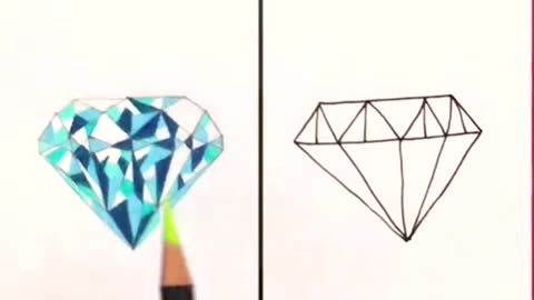 Draw the perfect Diamond 🎨💎 #drawing #howtodraw #tutorial #art #foryou