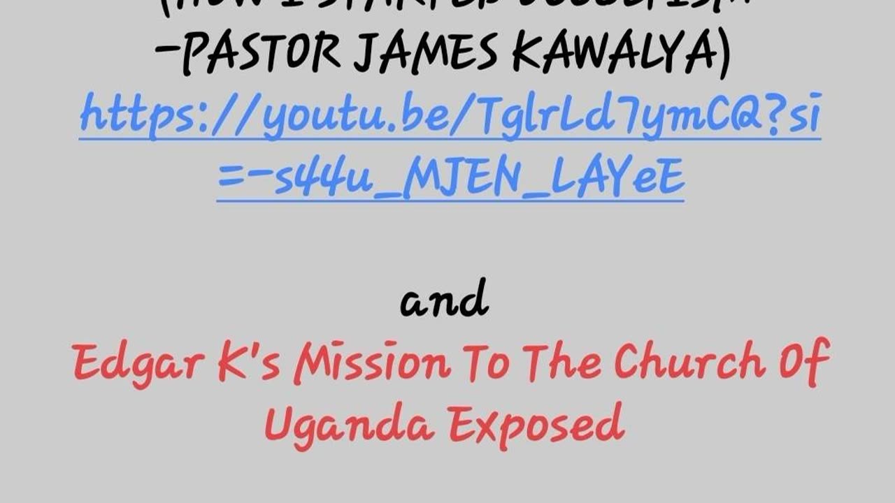 Pr James Kawalya's Testimony n Preacher Edgar K's Mission Exposed by Apostle Gordon (Wed 14-02-2024)