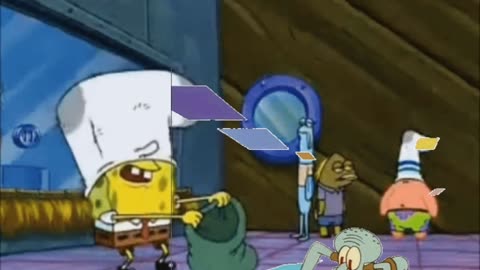 Squidward Is Playing With Tiles While Spongebob Robs A Bank 🏦
