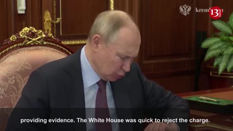 Putin meets minister in the Kremlin day after alleged drone attack