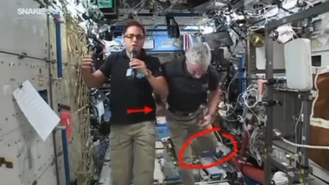 NASA-Foot Gets Caught In Wire