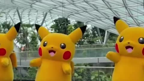 Dancing Pikachus appear at Jewel Changi