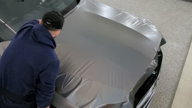 Hood Wrap Install On This Mercedes C300