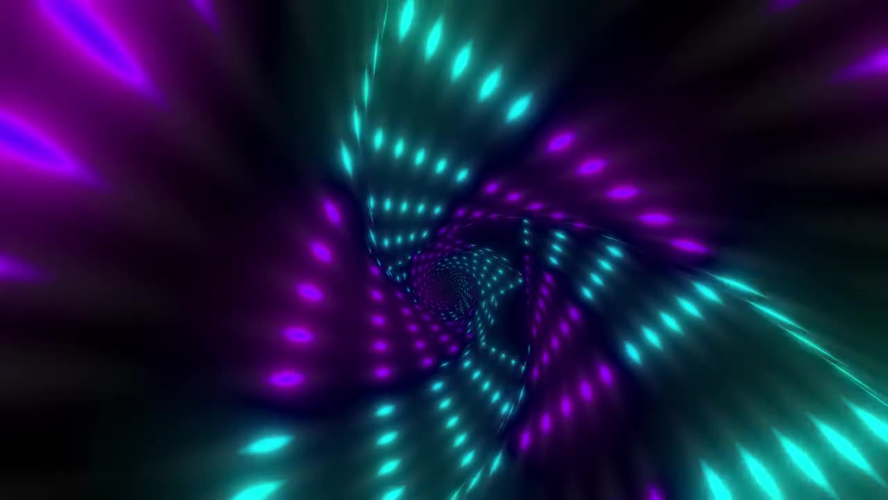 Traveling through a tunnel of light triangles