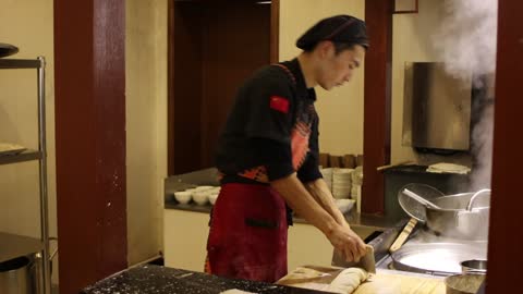 Noodle making, China