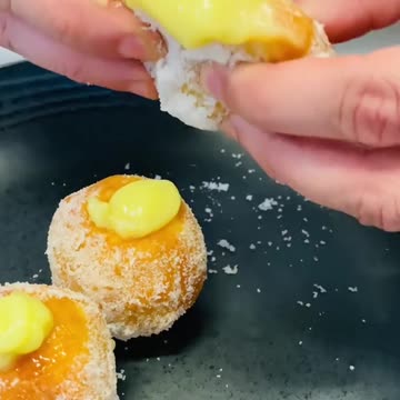 vegan bombe with custard