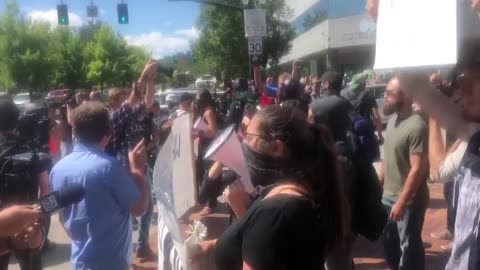 Aug 4 2018 Portland 01.0.3 Antifa shows up to fight against Patriot prayer / PB