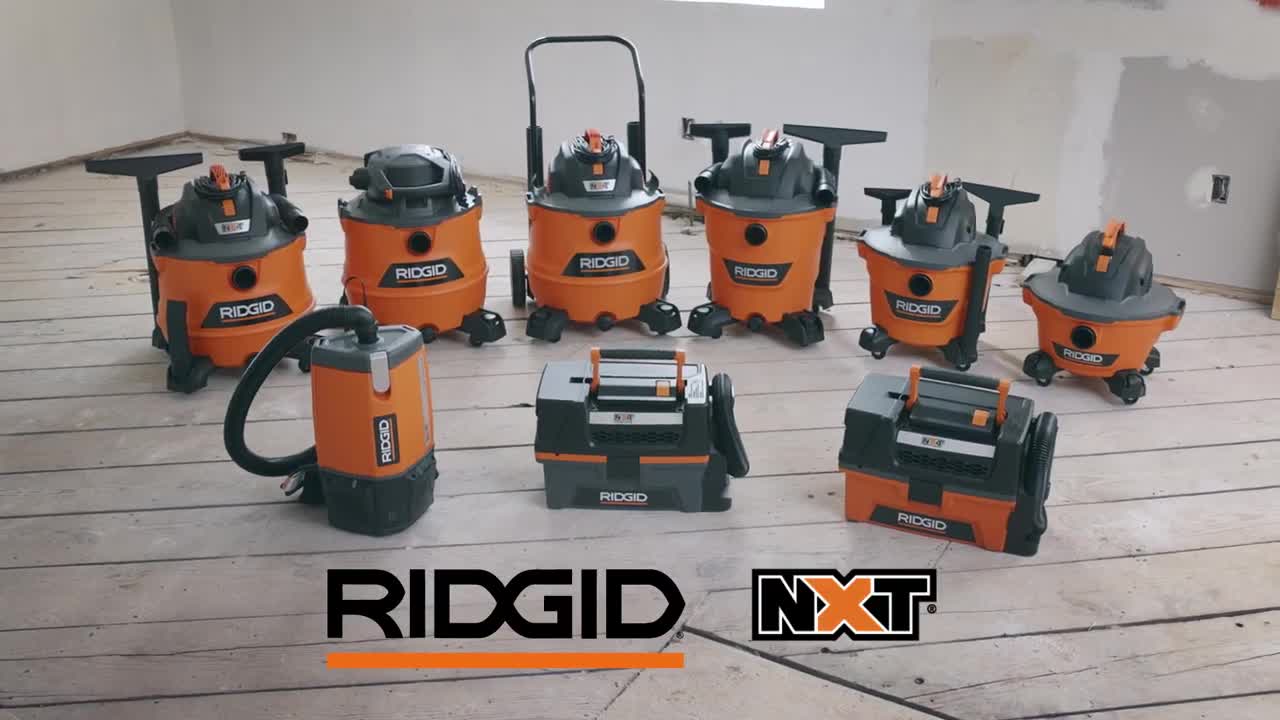 RIDGID® 6 Quart NXT Dry Backpack Vac