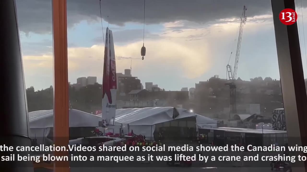 Canada sail destroyed in high winds as Australia Sail GP racing cancelled due to weather