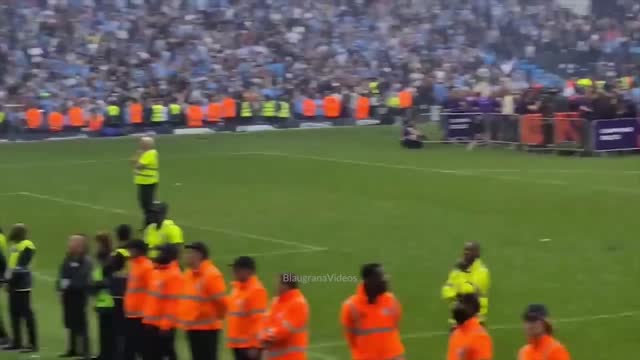 Manchester City Players Locker Room & Trophy Celebrations Fan Reactions