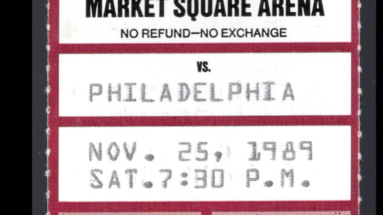 November 25, 1989 - Indiana Pacers Host Philadelphia 76ers (Ticket Stub & Images)