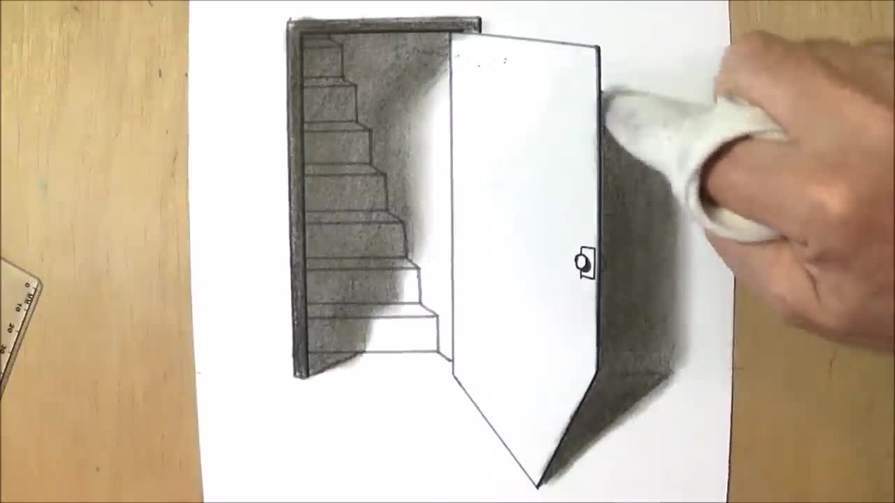 The Door Illusion - Magic Perspective with Pencil
