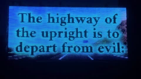 The highway of the upright is to depart from evil