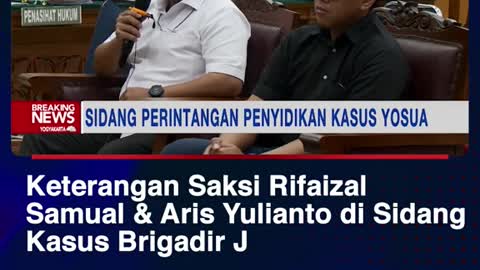 Witness Rifaizal Samual & Aris Yulianto in the case of brigadier J