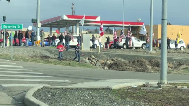 USA Freedom Convoy Heading East From Wenatchee, WA - 01 March 2022