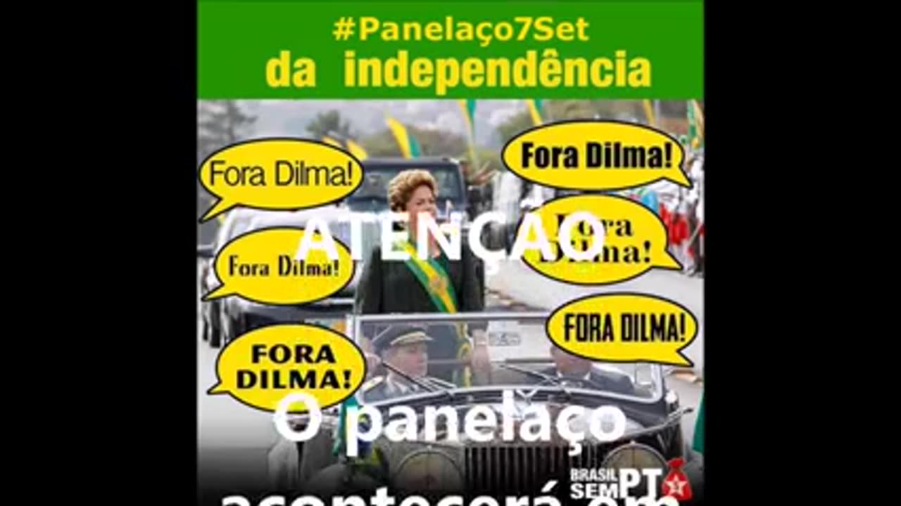 Vídeo de protesto contra o desgoverno, com paródia do Hino Nacional Brasileiro. 2015