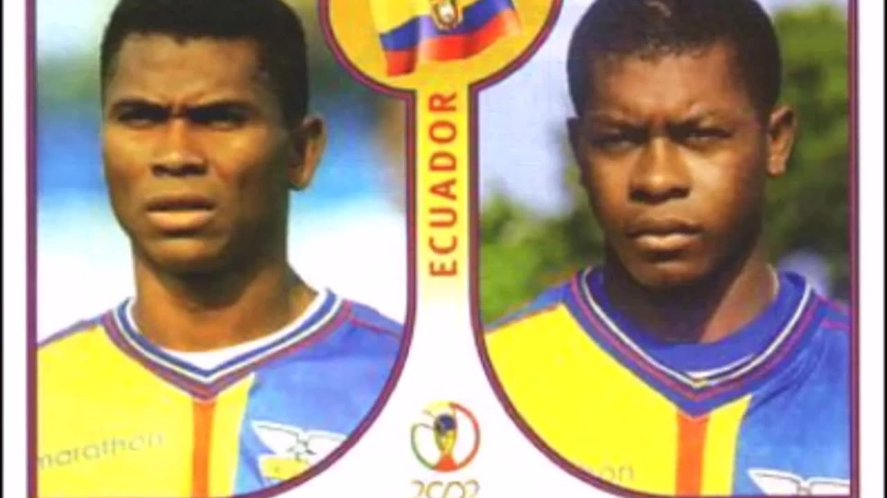 PANINI STICKERS ECUADOR TEAM WORLD CUP 2002