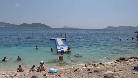 🇹🇷HOT DAY KAŞ BEACH IN ANTALYA TÜRKİYE 🌴