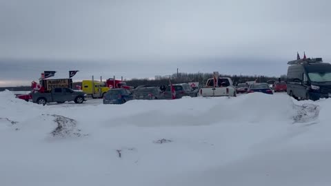 Ottawa Police gathered 45mins outside the capital