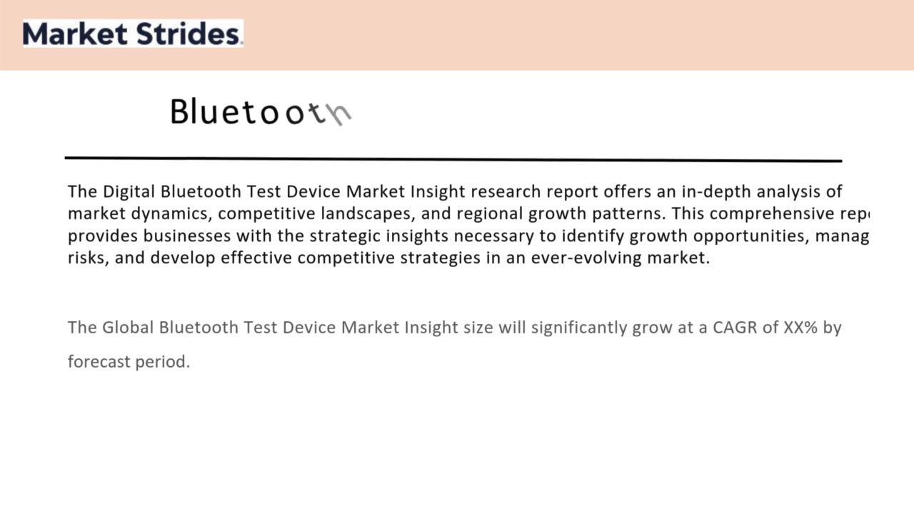 Bluetooth Test Device Market Forecast 2025-2033: Growth Insights