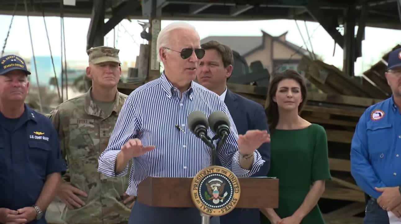 Biden: "I think the one thing this has finally ended is the discussion about whether or not there's climate change and we should do something about it."