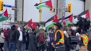 A pro-Palestinian rally in Toronto which called for the ethnic cleansing of Israel