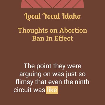 Tyler's and John's Thoughts on Abortion Ban In Effect