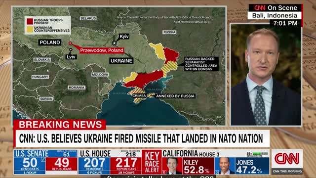 CNN: U.S. BELIEVES UKRAINE FIRED MISSILE THAT LANDED IN NATO NATION