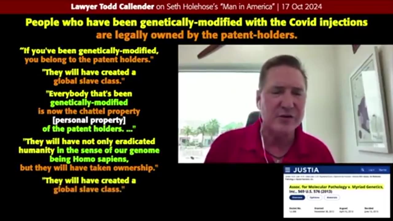 People legally owned by the patent holders, says Todd Callender