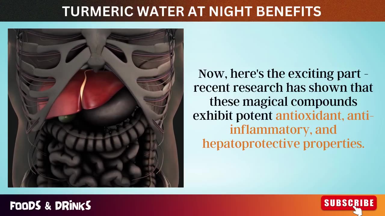 Turmeric water at night benefits.