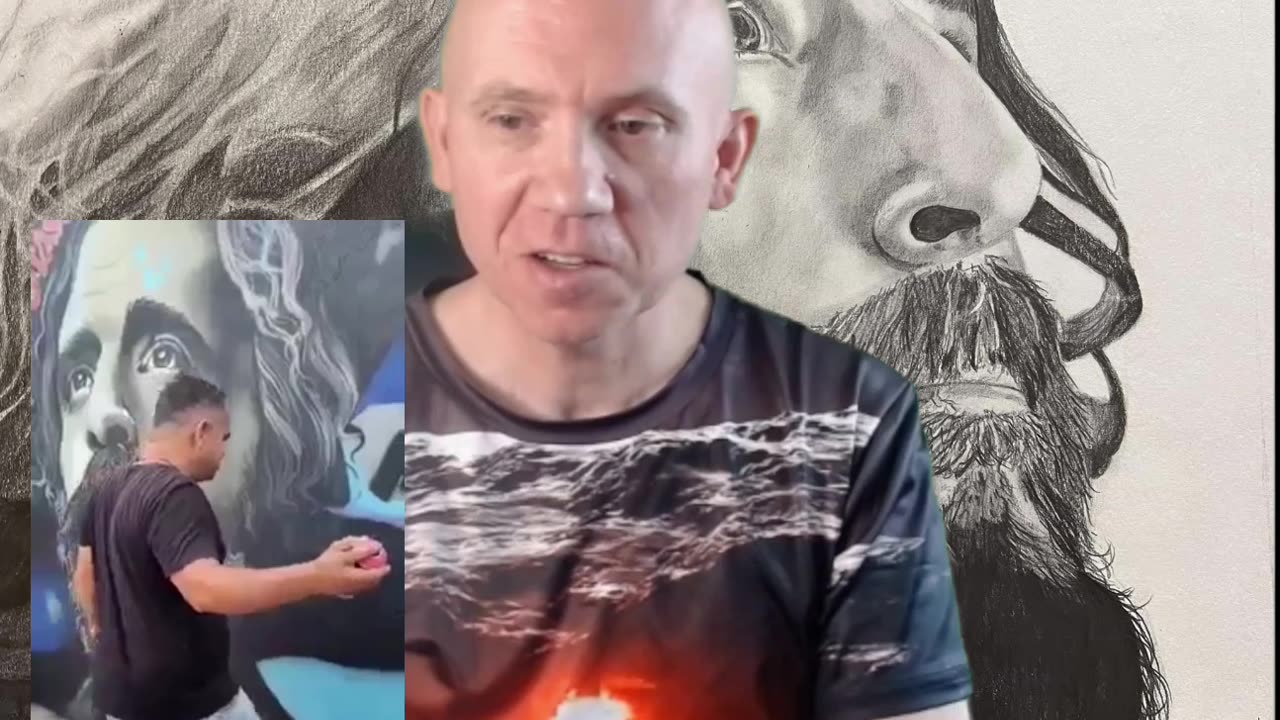 Jonathan Roumie aka Jesus from The Chosen depicted in amazing art