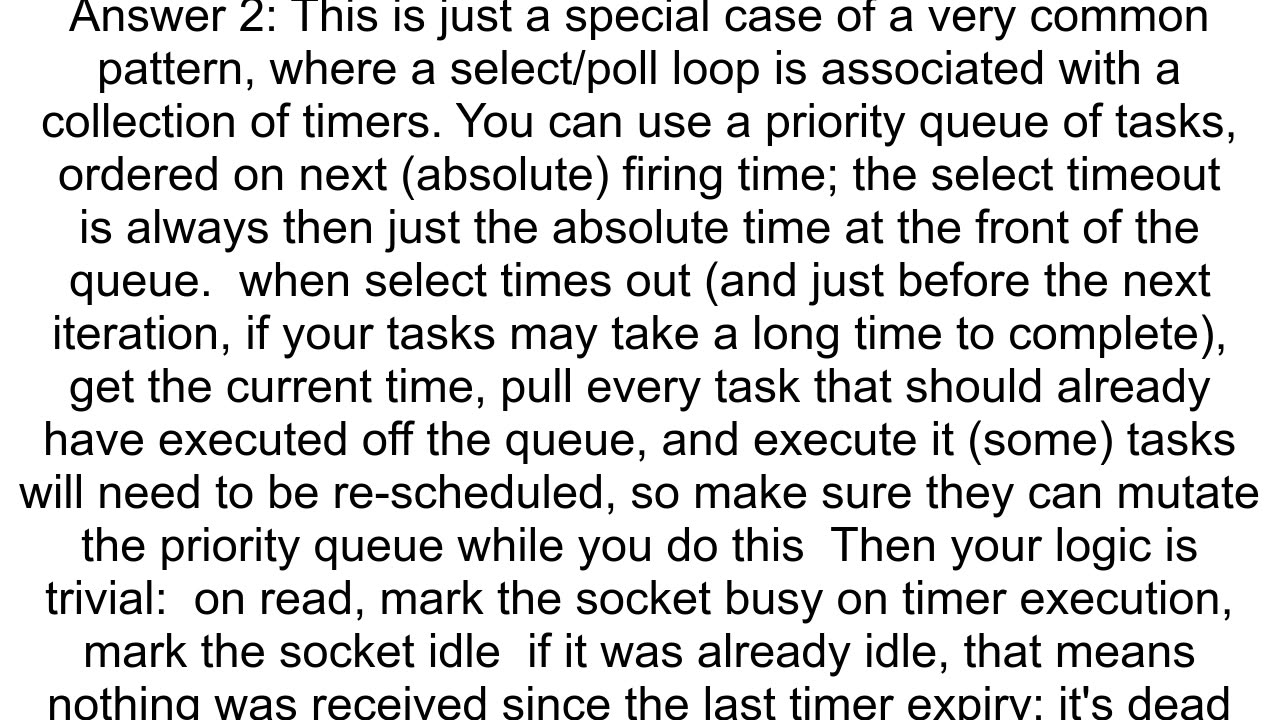 c Multiple selects to monitor multiple FD_SETs