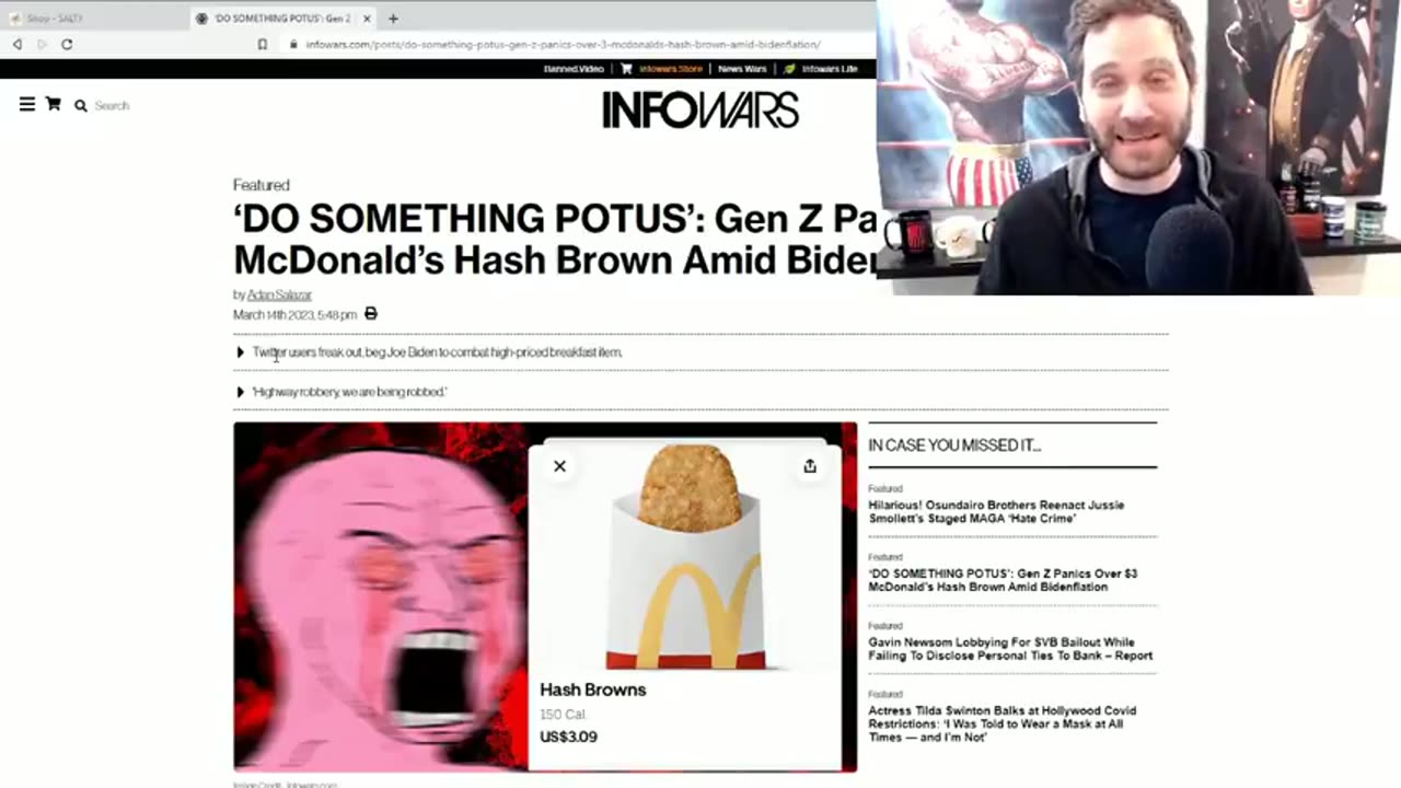 Gen Z Panics Over $3 McDonald’s Hash Brown Amid Bidenflation