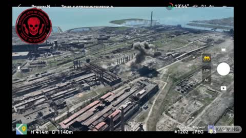 Updated Russian strikes footage at Azovstal