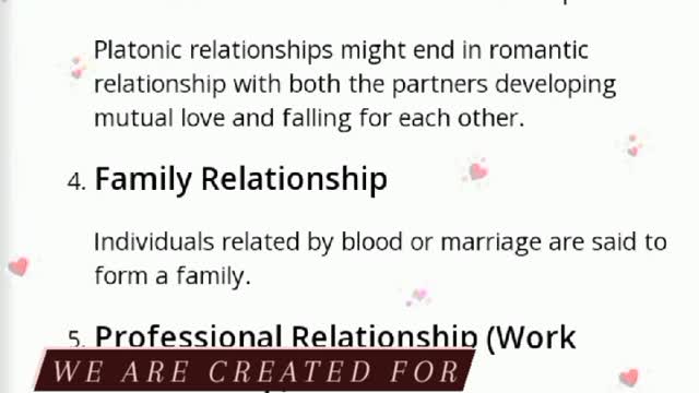 Types of relationships