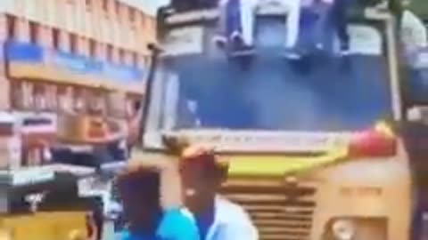 falling from bus funny clip | funny video | boys falling from bus | funny clip