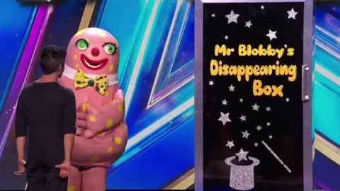 Mr. Blobby slimes Simon Cowell on Britain's got talent 2023