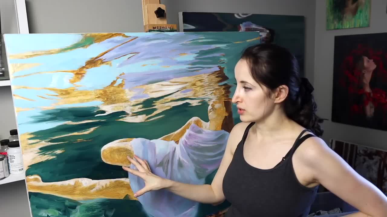 I painted myself underwater (it took 4 months) | Oil Painting Time Lapse | Realistic Water