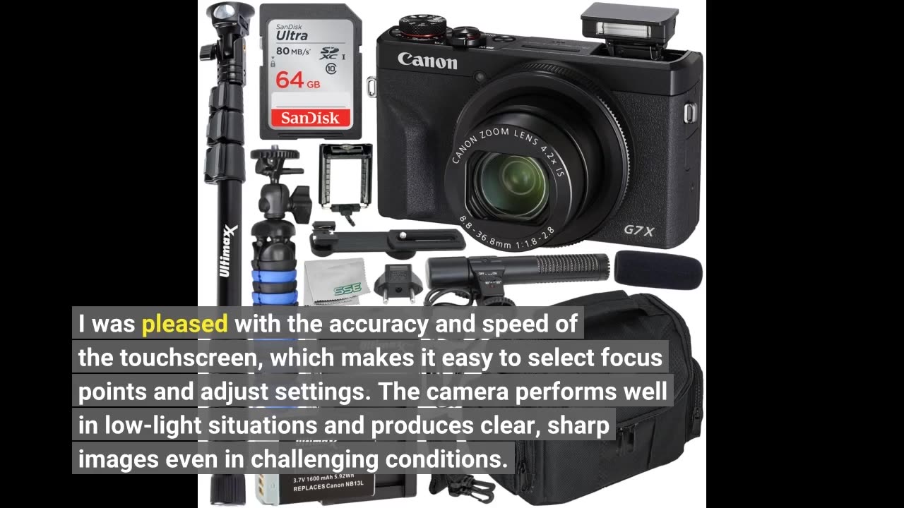 Canon PowerShot G7 X Mark III Streaming Kit Kamera + Atomos Connect + Griffstativ + HDMI Kabel