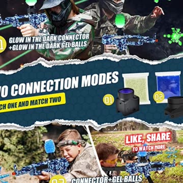 TANSAR Glow Dark Gel Gun Blaster Automatic