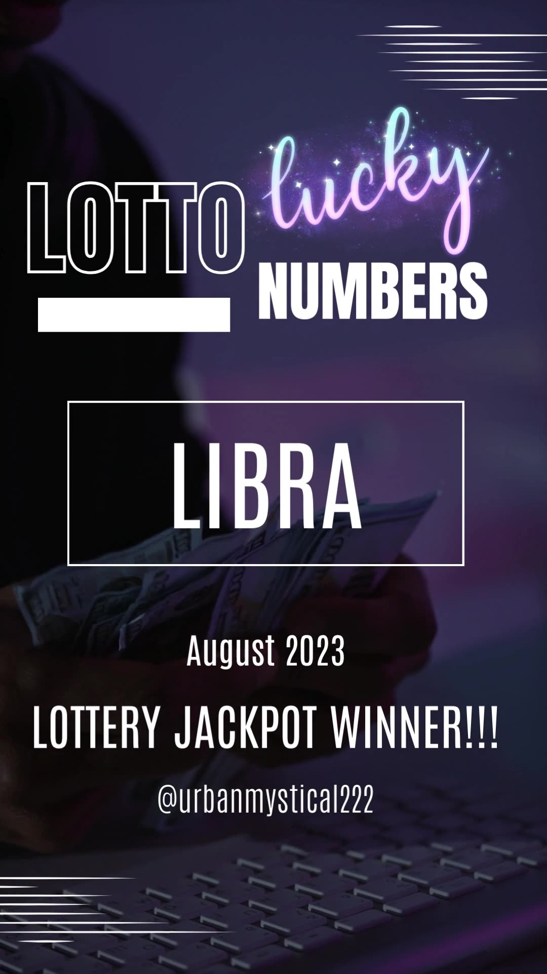 LIBRA JACKPOT WINNER AUGUST 2023 Lucky Lotto Numbers. tarot tarotreading