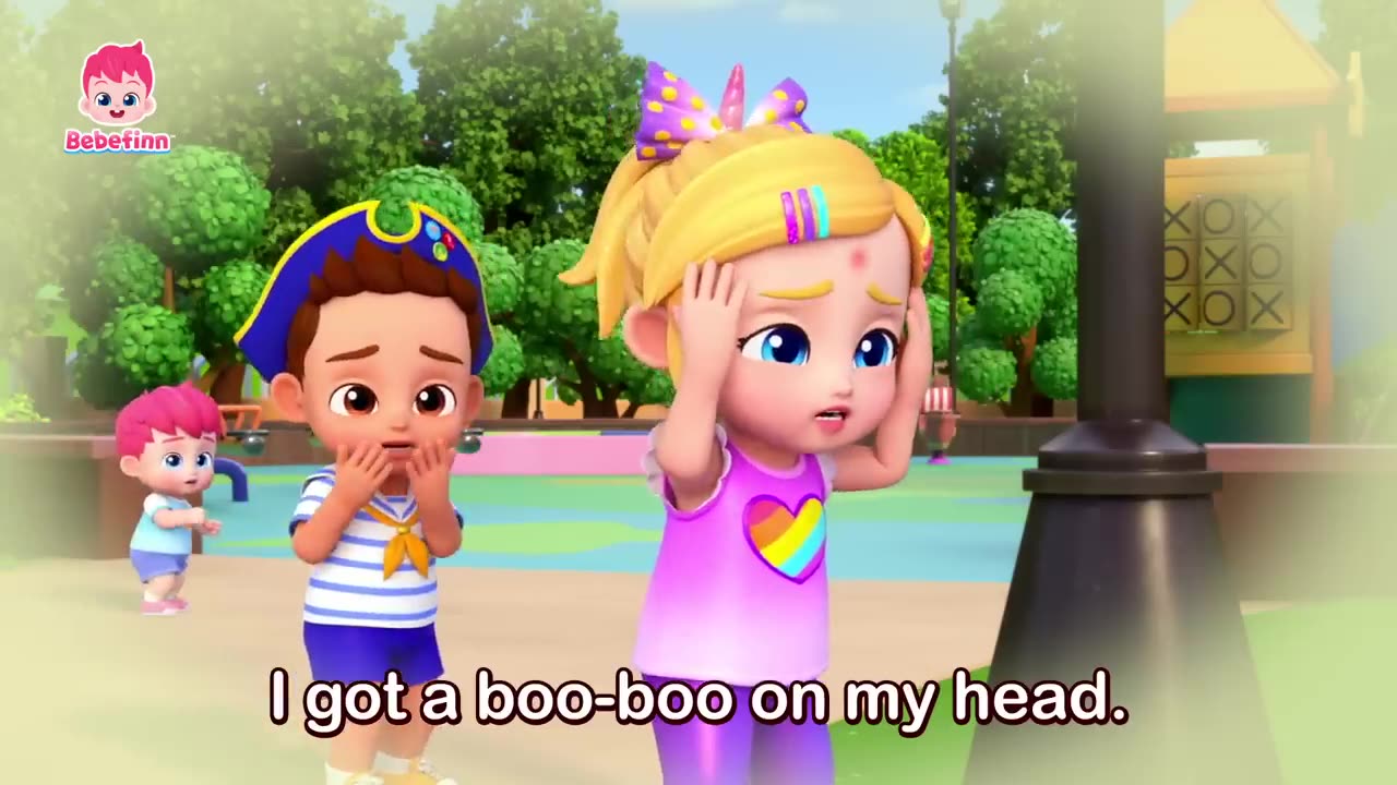 Ouch! Bebefinn Got A Boo Boo! | Boo Boo Song In The Park | Fun Nursery Rhymes for Kids