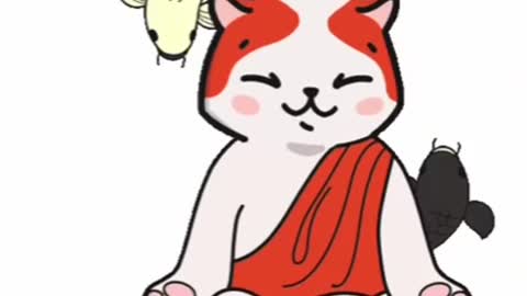 Buddha Cat GIF ☯️