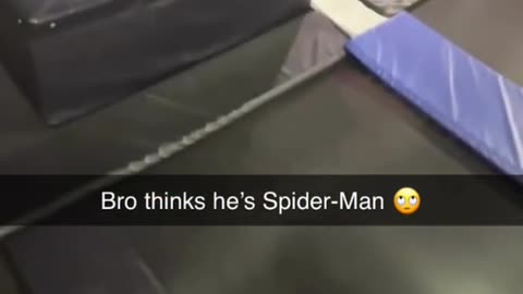 Bro thinks he is spiderman