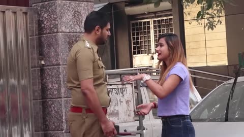 Proposed to Police Man on Public Place