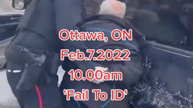 Arrestation d'un viel homme par la Gestapo d'Ottawa