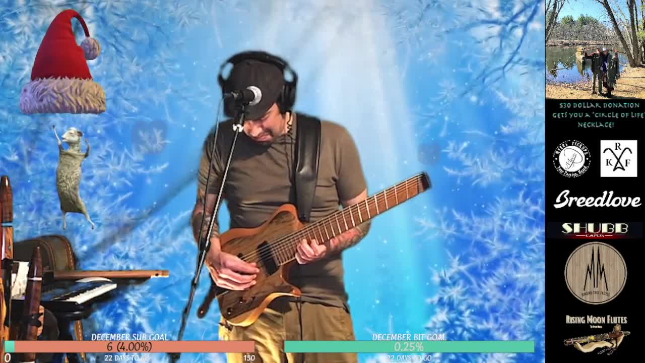 LOOPING with my Alternating Drone Flute & Kiesel ZM8 improvisation on TWITCH 12-8-21