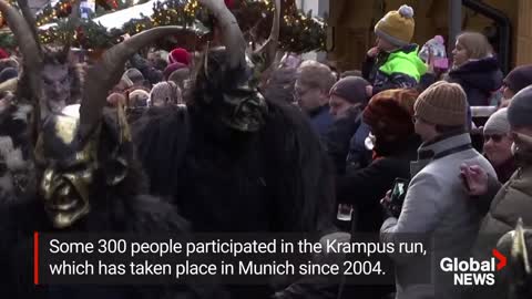 Krampus parade takes over Munich streets, delighting spectators