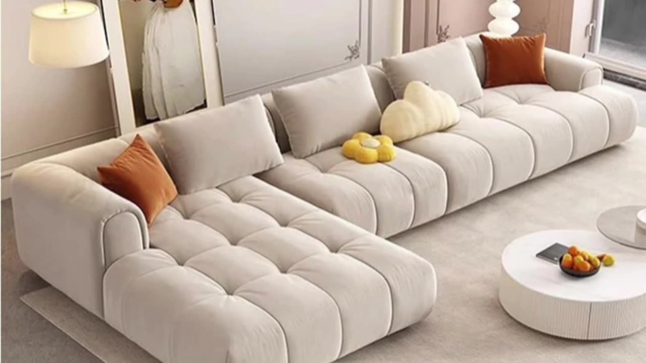 Comfynest Living Room Sofa Set with Ottoman