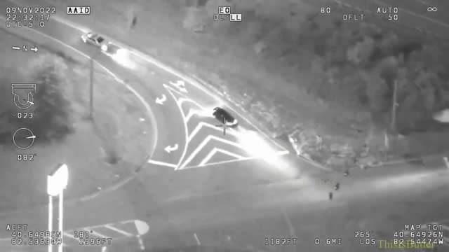 Impaired driver is followed by Ohio state highway patrol helicopter in high speed chase